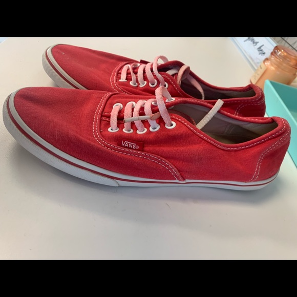 Red Ladies Vans size 8 - Picture 10 of 16